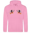 Чоловіча толстовка (худі) Міккі маус купідон Рожевий фото