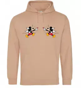 Женская толстовка (худи) Чорно-білий Міккі Белый фото