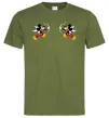 Чоловіча футболка Міккі маус купідон Оливковий фото