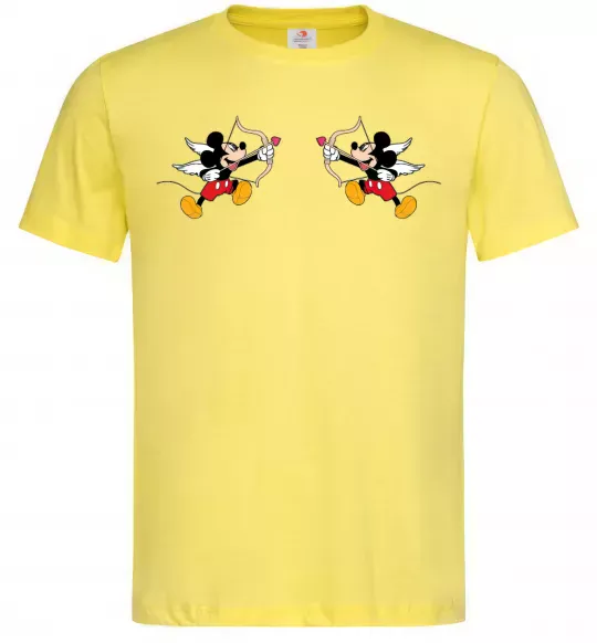 Чоловіча футболка Міккі маус купідон Лимонний фото
