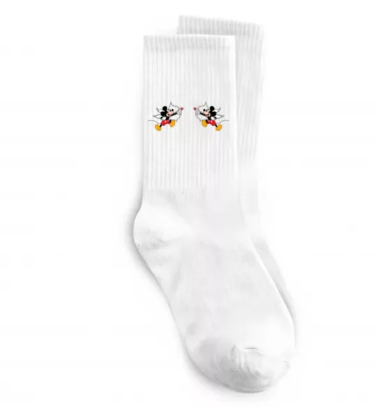 Шкарпетки Міккі маус купідон Білий фото