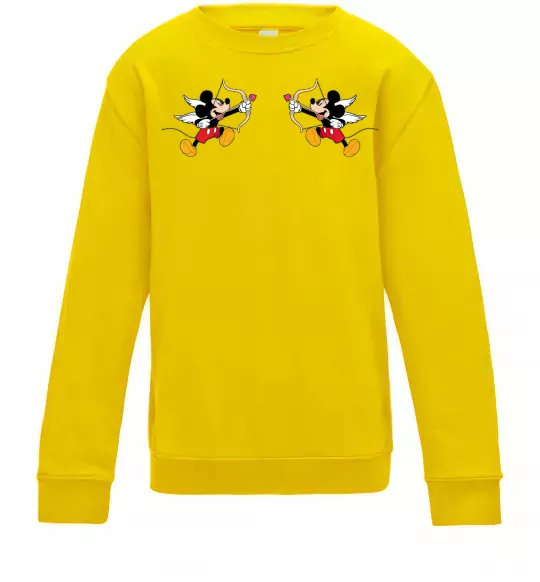 Детский Свитшот Міккі маус купідон Солнечно желтый фото