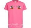 Дитяча футболка Микки маус купидон Яскраво-рожевий фото
