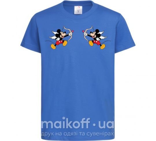 Детская футболка Микки маус купидон Ярко-синий фото