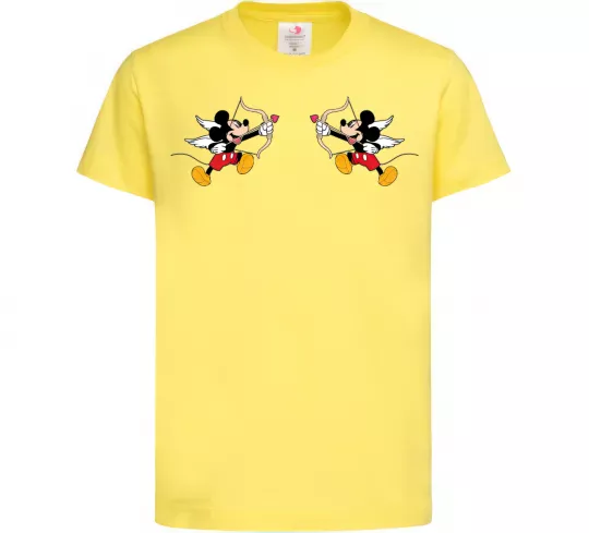 Дитяча футболка Міккі маус купідон Лимонний фото