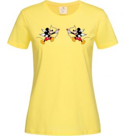 Женская футболка Міккі маус купідон