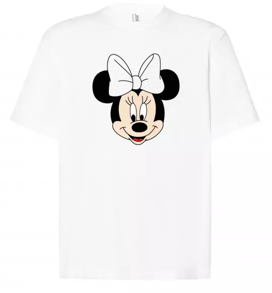 Футболка Оверсайз Минни маус с бантом Белый фото