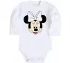 Детский боди Минни маус с бантом Белый фото