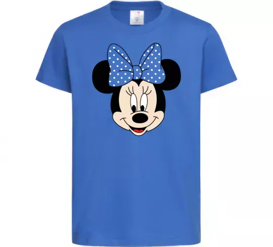 Дитяча футболка Минни маус с бантом Яскраво-синій фото