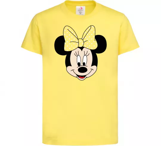 Дитяча футболка Минни маус с бантом Лимонний фото