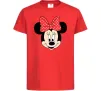 Дитяча футболка Минни маус с бантом Червоний Дитяча футболка Минни маус с бантом Червоний фото