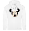 Жіноча толстовка (худі) Минни маус с бантом Білий фото