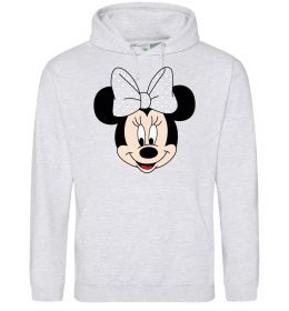 Женская толстовка (худи) Минни маус с бантом