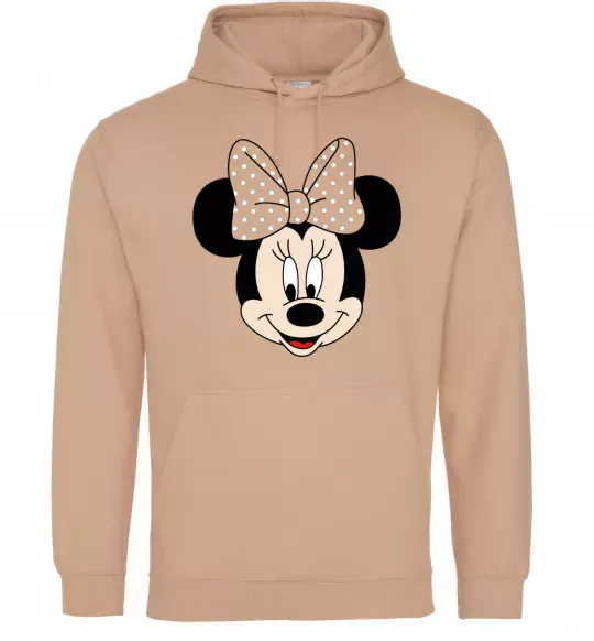 Жіноча толстовка (худі) Минни маус с бантом Пісочний фото