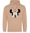 Жіноча толстовка (худі) Минни маус с бантом Пісочний фото