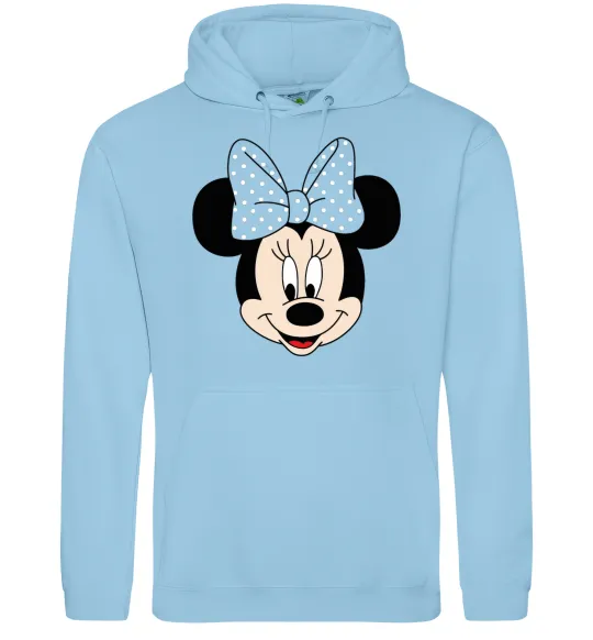 Жіноча толстовка (худі) Минни маус с бантом Блакитний фото