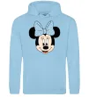 Жіноча толстовка (худі) Минни маус с бантом Блакитний фото