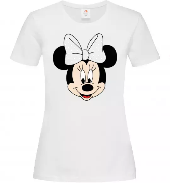 Жіноча футболка Минни маус с бантом Білий фото