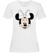 Жіноча футболка Минни маус с бантом Білий фото
