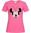 Жіноча футболка Минни маус с бантом Яскраво-рожевий фото
