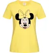Жіноча футболка Минни маус с бантом Лимонний фото