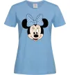 Жіноча футболка Минни маус с бантом Блакитний фото