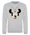 Свитшот Минни маус с бантом Серый меланж Свитшот Минни маус с бантом Серый меланж фото