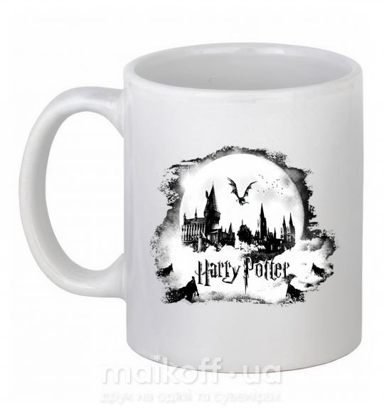 Чашка керамическая Harry Potter Hogwarts Белый фото