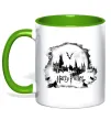 Чашка з кольоровою ручкою Harry Potter Hogwarts Лаймовий Чашка з кольоровою ручкою Harry Potter Hogwarts Лаймовий фото