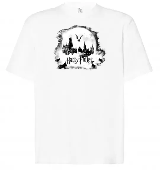 Футболка Оверсайз Harry Potter Hogwarts Білий фото