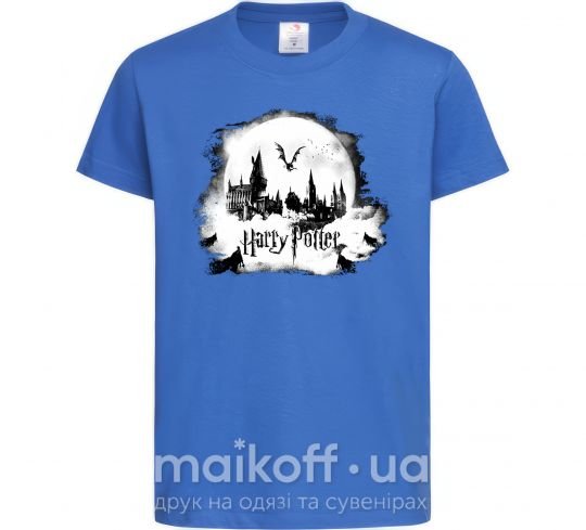 Детская футболка Harry Potter Hogwarts Ярко-синий фото