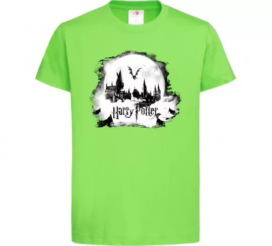 Детская футболка Harry Potter Hogwarts Лаймовый фото
