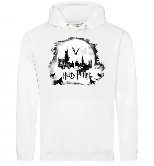 Жіноча толстовка (худі) Harry Potter Hogwarts Білий фото