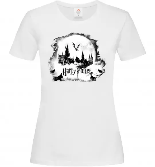 Жіноча футболка Harry Potter Hogwarts Білий фото