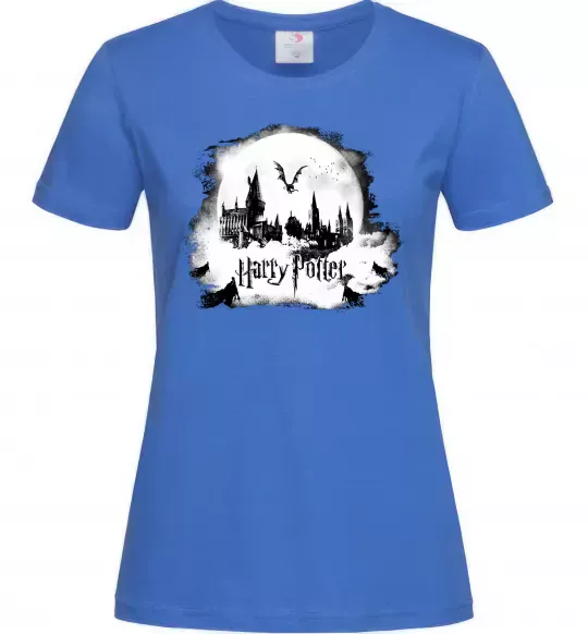 Жіноча футболка Harry Potter Hogwarts Яскраво-синій фото