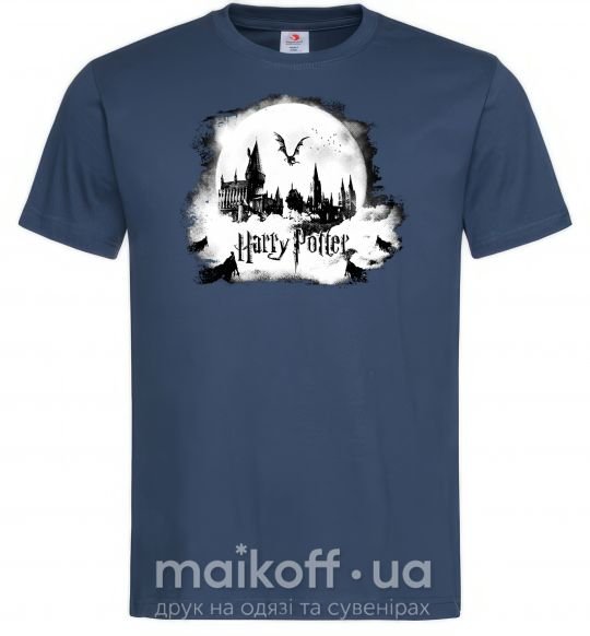 Мужская футболка Harry Potter Hogwarts Темно-синий фото
