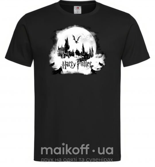 Чоловіча футболка Harry Potter Hogwarts Чорний фото