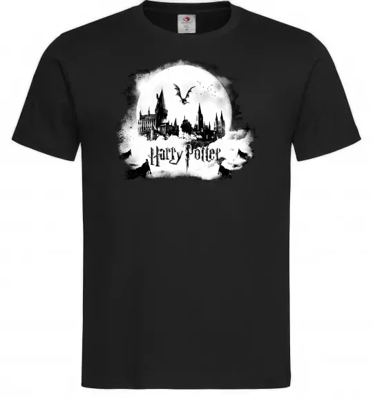 Чоловіча футболка Harry Potter Hogwarts Чорний фото