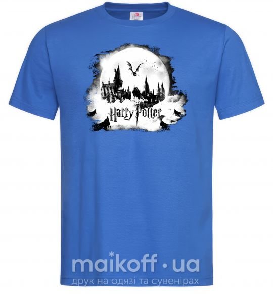 Чоловіча футболка Harry Potter Hogwarts Яскраво-синій фото