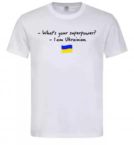 Мужская футболка Superpower Ukrainian Белый фото
