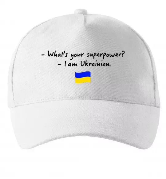 Кепка Superpower Ukrainian Белый фото