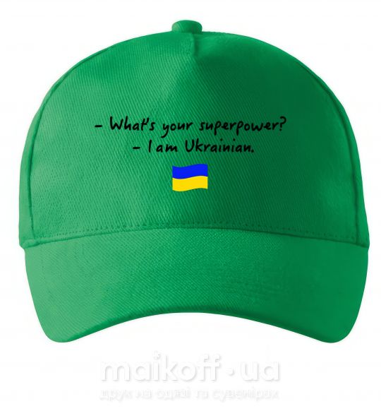 Кепка Superpower Ukrainian Зеленый фото