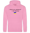 Чоловіча толстовка (худі) Superpower Ukrainian Рожевий фото