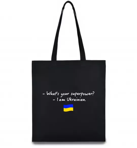 Эко-сумка Superpower Ukrainian Черный фото