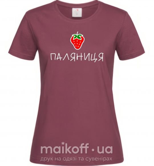 Женская футболка Паляниця Бордовый фото