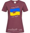 Жіноча футболка Привид Києва мій герой Бордовий фото