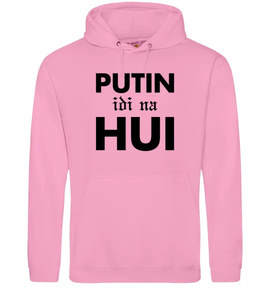 Жіноча толстовка (худі) Putin idi na hui Рожевий фото