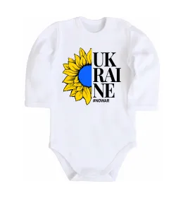 Детский боди UKRAINE no war Белый фото