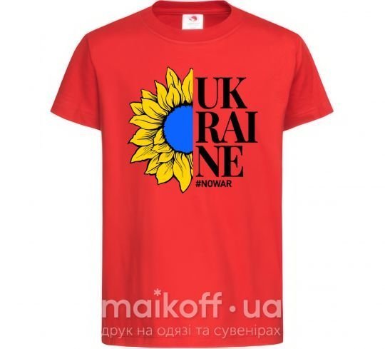 Детская футболка UKRAINE no war Красный фото