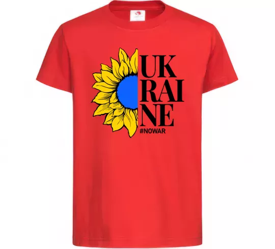 Детская футболка UKRAINE no war Красный фото